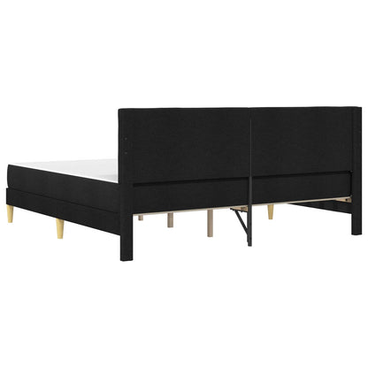 Struttura letto con materasso Nero 180 x 200 cm Tessuto | homemem39