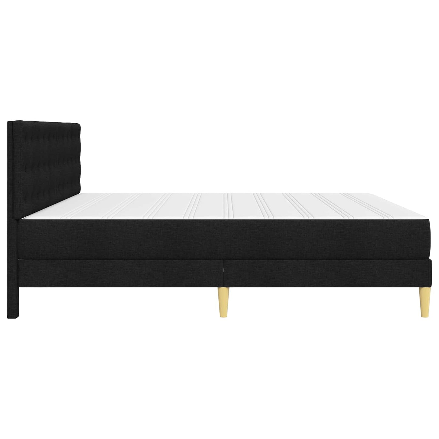 Struttura letto con materasso Nero 180 x 200 cm Tessuto | homemem39