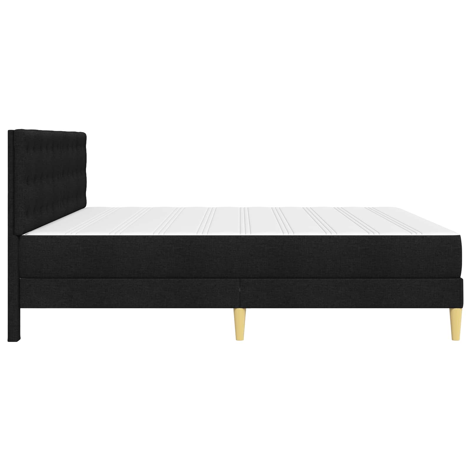 Struttura letto con materasso Nero 180 x 200 cm Tessuto | homemem39