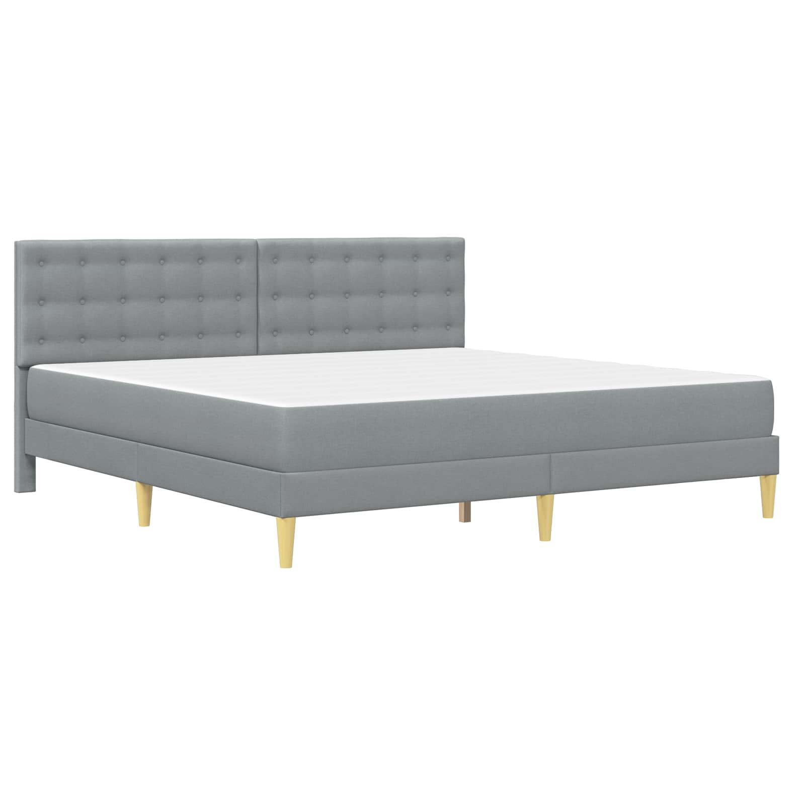 Struttura letto con materasso Grigio chiaro 200 x 200 cm | homemem39