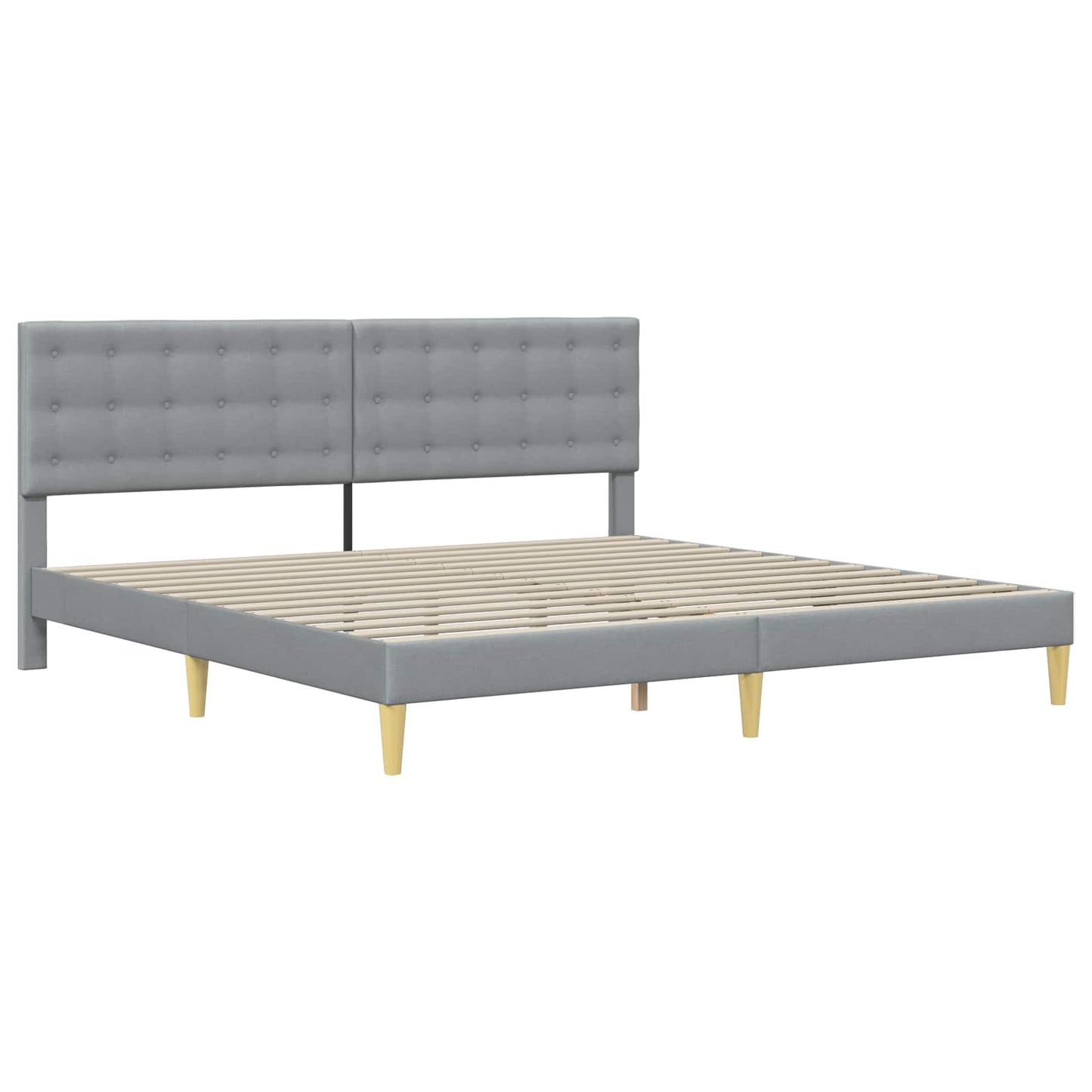 Struttura letto con materasso Grigio chiaro 200 x 200 cm | homemem39