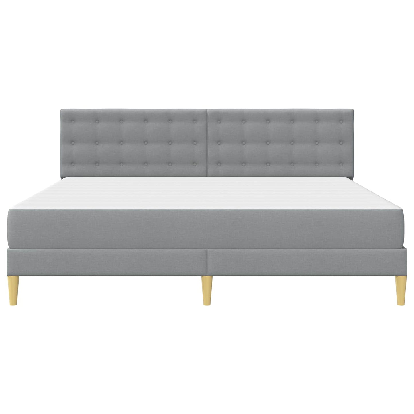 Struttura letto con materasso Grigio chiaro 200 x 200 cm | homemem39