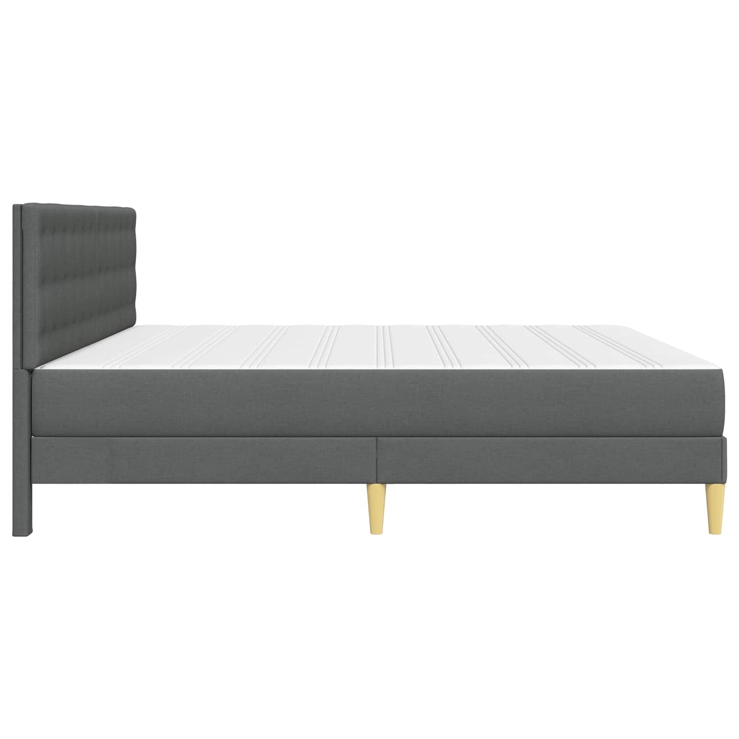 Struttura letto con materasso Grigio scuro 200 x 200 cm Tessuto | homemem39