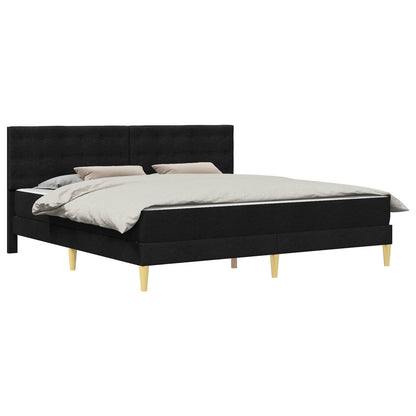 Struttura letto con materasso Nero 200 x 200 cm Tessuto | homemem39