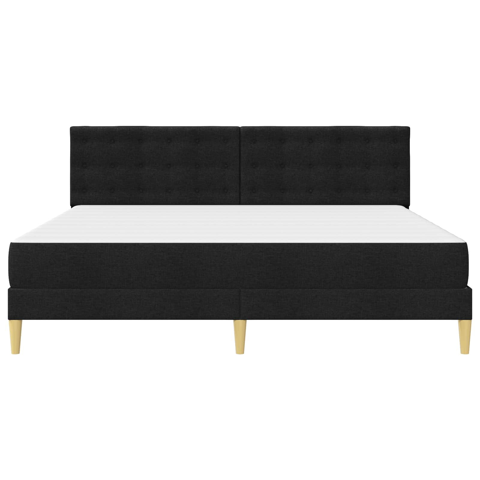 Struttura letto con materasso Nero 200 x 200 cm Tessuto | homemem39