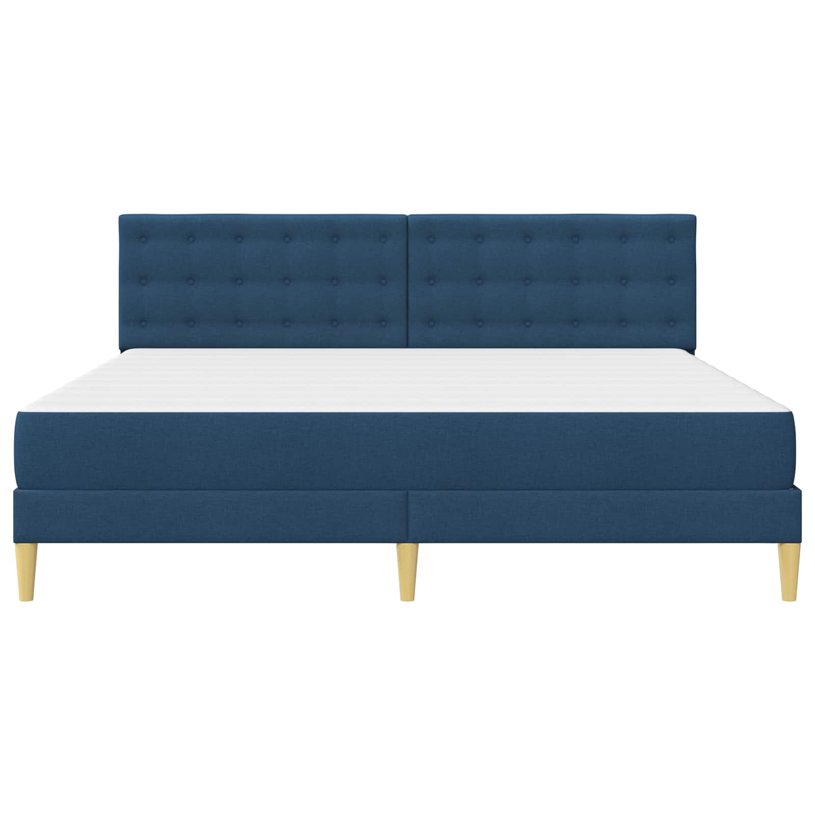 Struttura letto con materasso Blu 200 x 200 cm Tessuto | homemem39