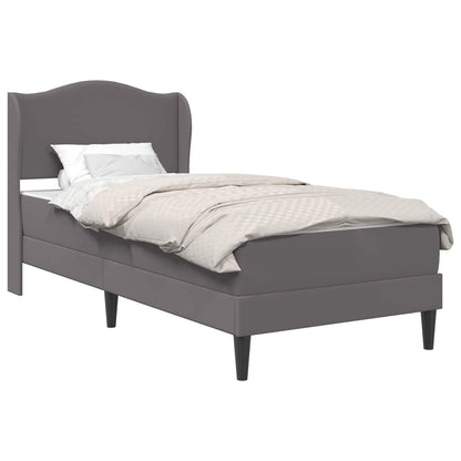 Struttura del letto con testiera Grigio 90 x 200 cm Similpelle | homemem39