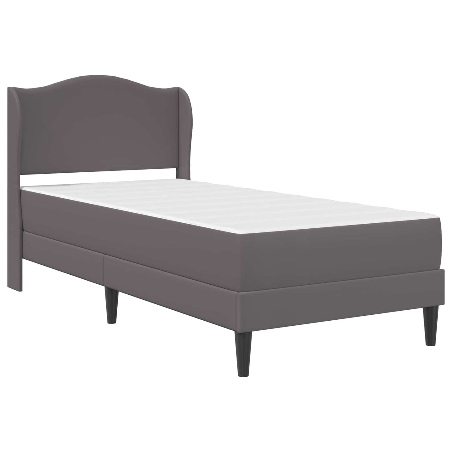 Struttura del letto con testiera Grigio 90 x 200 cm Similpelle | homemem39