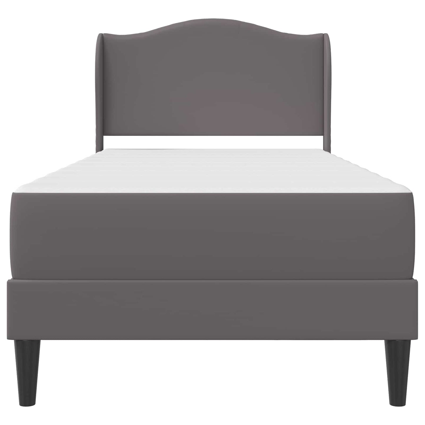 Struttura del letto con testiera Grigio 90 x 200 cm Similpelle | homemem39