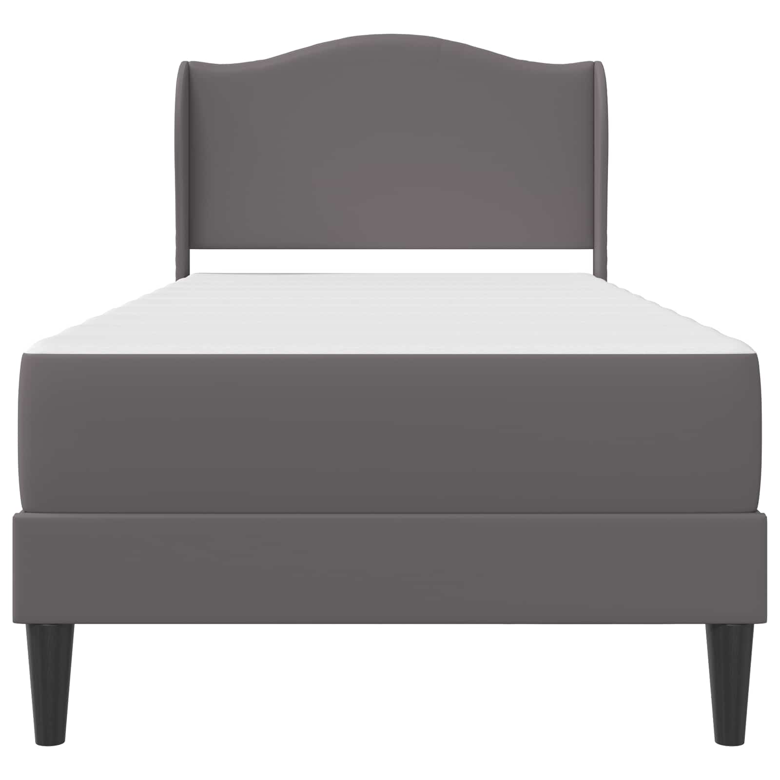 Struttura del letto con testiera Grigio 90 x 200 cm Similpelle | homemem39