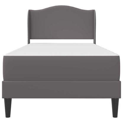 Struttura del letto con testiera Grigio 90 x 200 cm Similpelle | homemem39