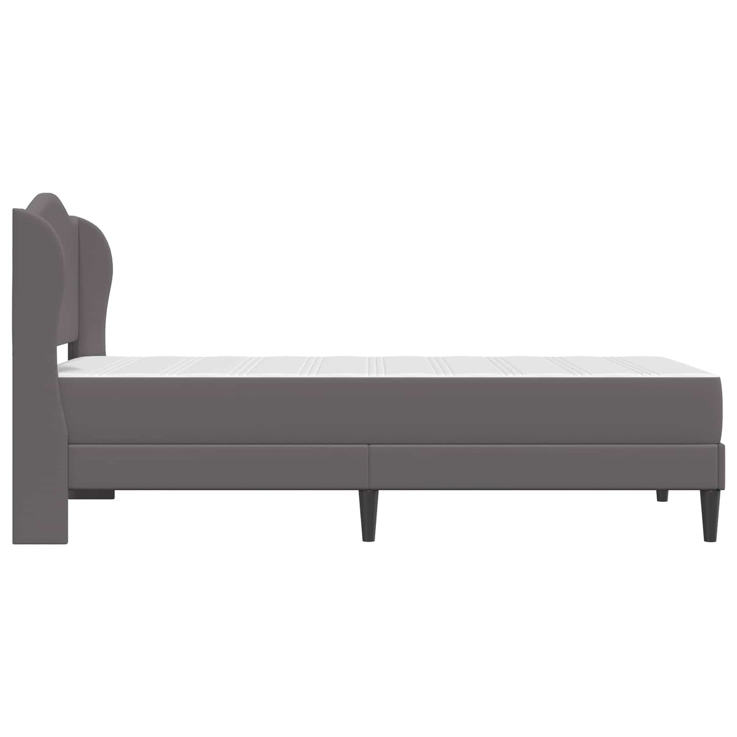 Struttura del letto con testiera Grigio 90 x 200 cm Similpelle | homemem39