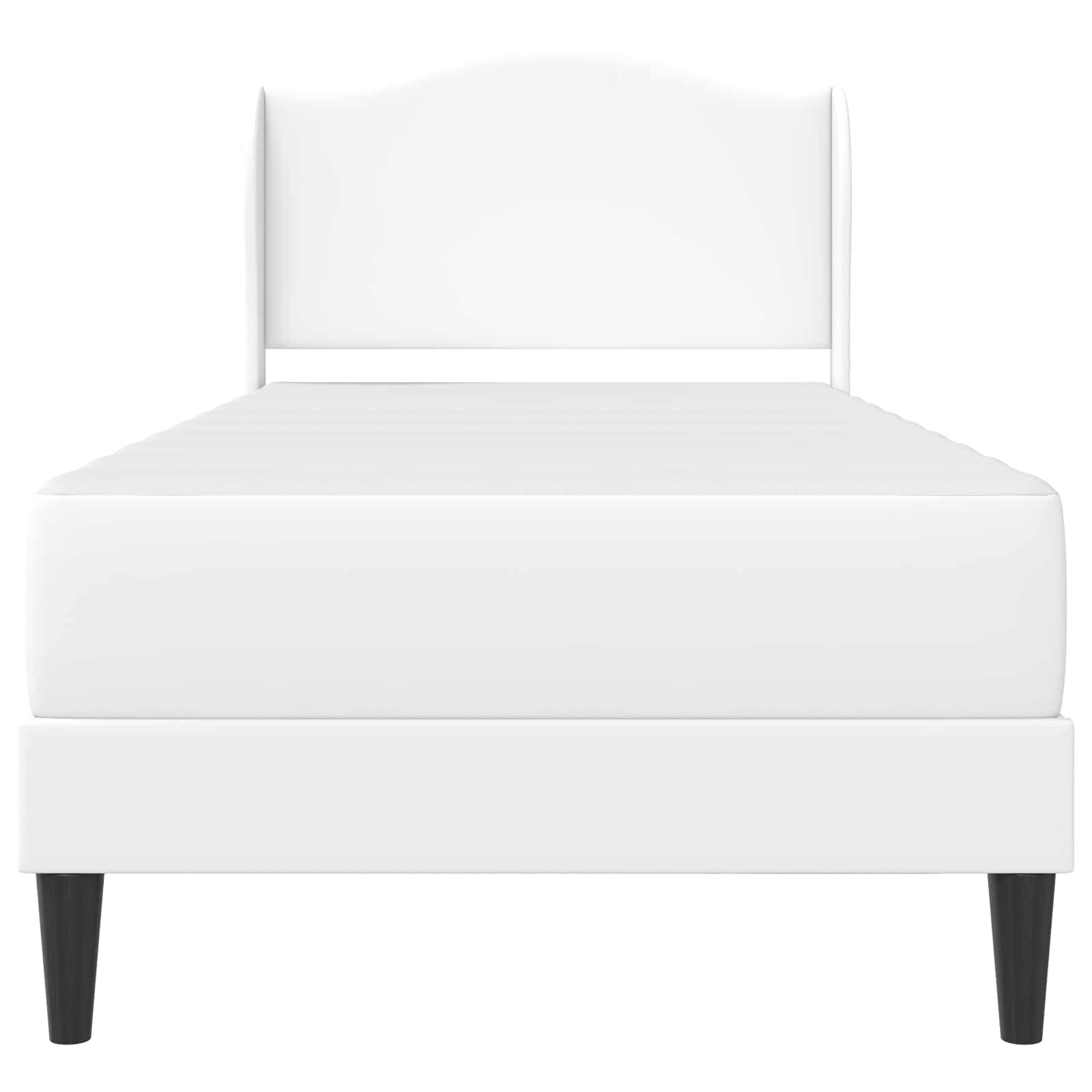 Struttura del letto con testiera Bianco 90 x 200 cm Similpelle | homemem39