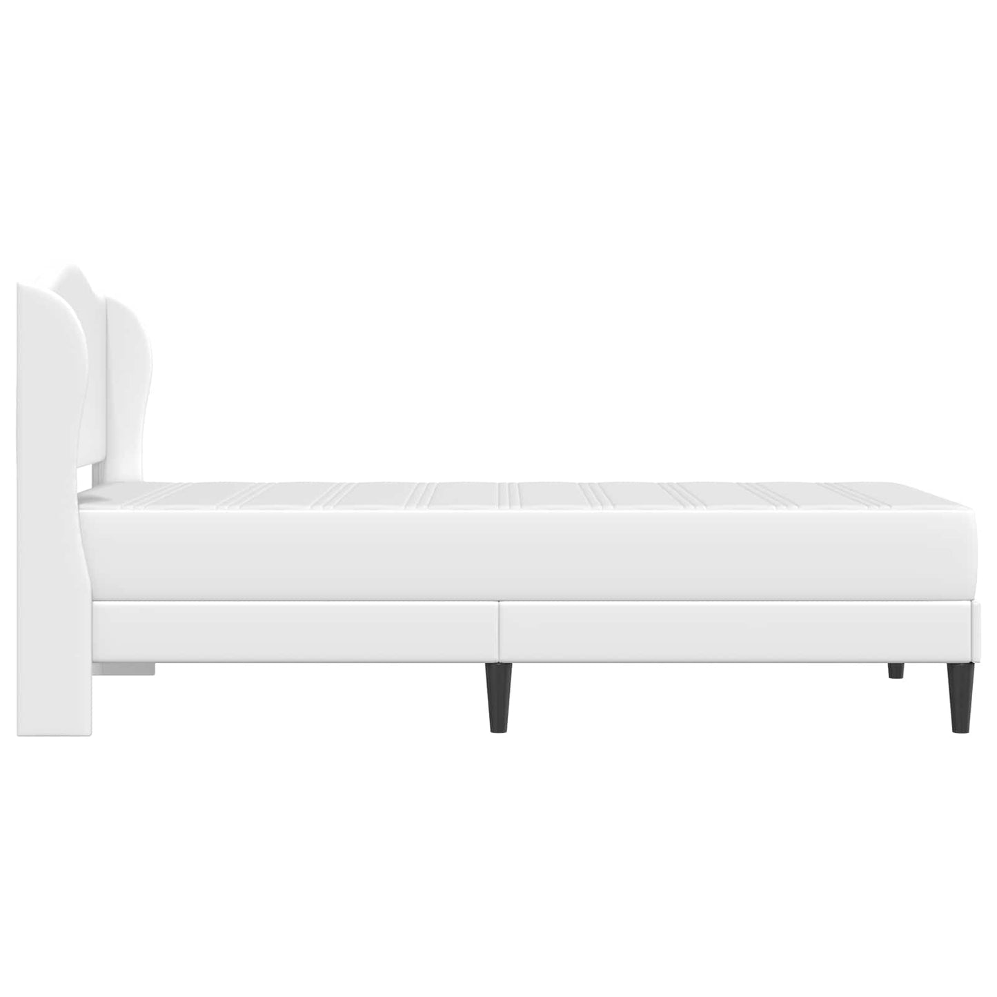 Struttura del letto con testiera Bianco 90 x 200 cm Similpelle | homemem39