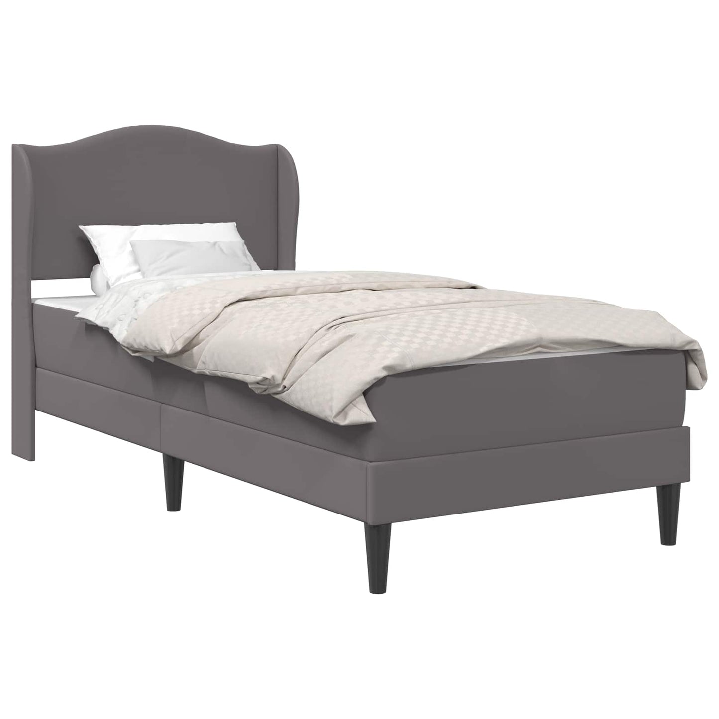 Struttura del letto con testiera Grigio 100 x 200 cm Similpelle | homemem39