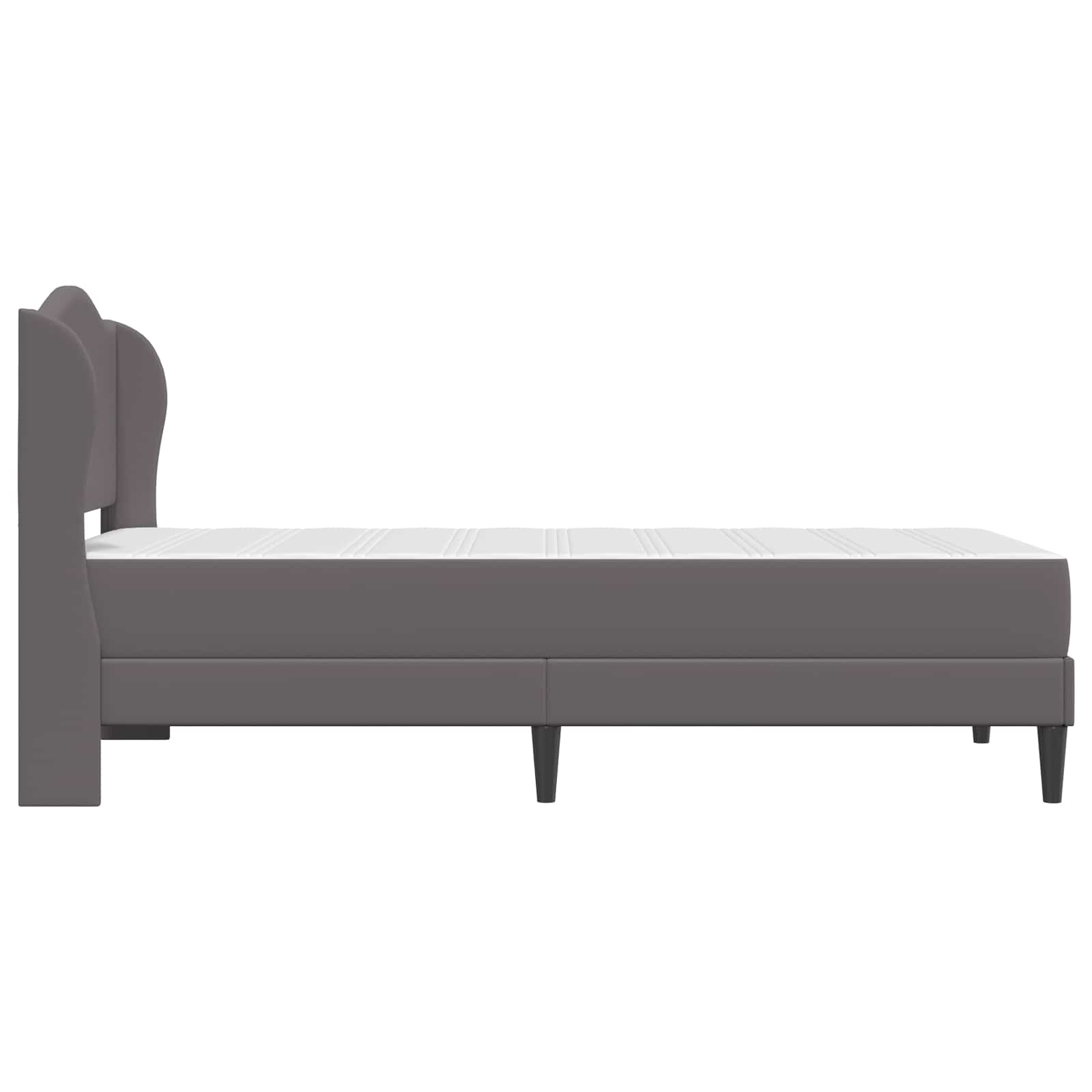 Struttura del letto con testiera Grigio 100 x 200 cm Similpelle | homemem39