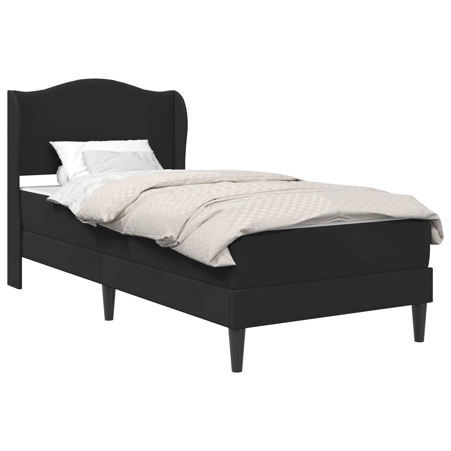 Struttura del letto con testiera Nero 100 x 200 cm Similpelle | homemem39