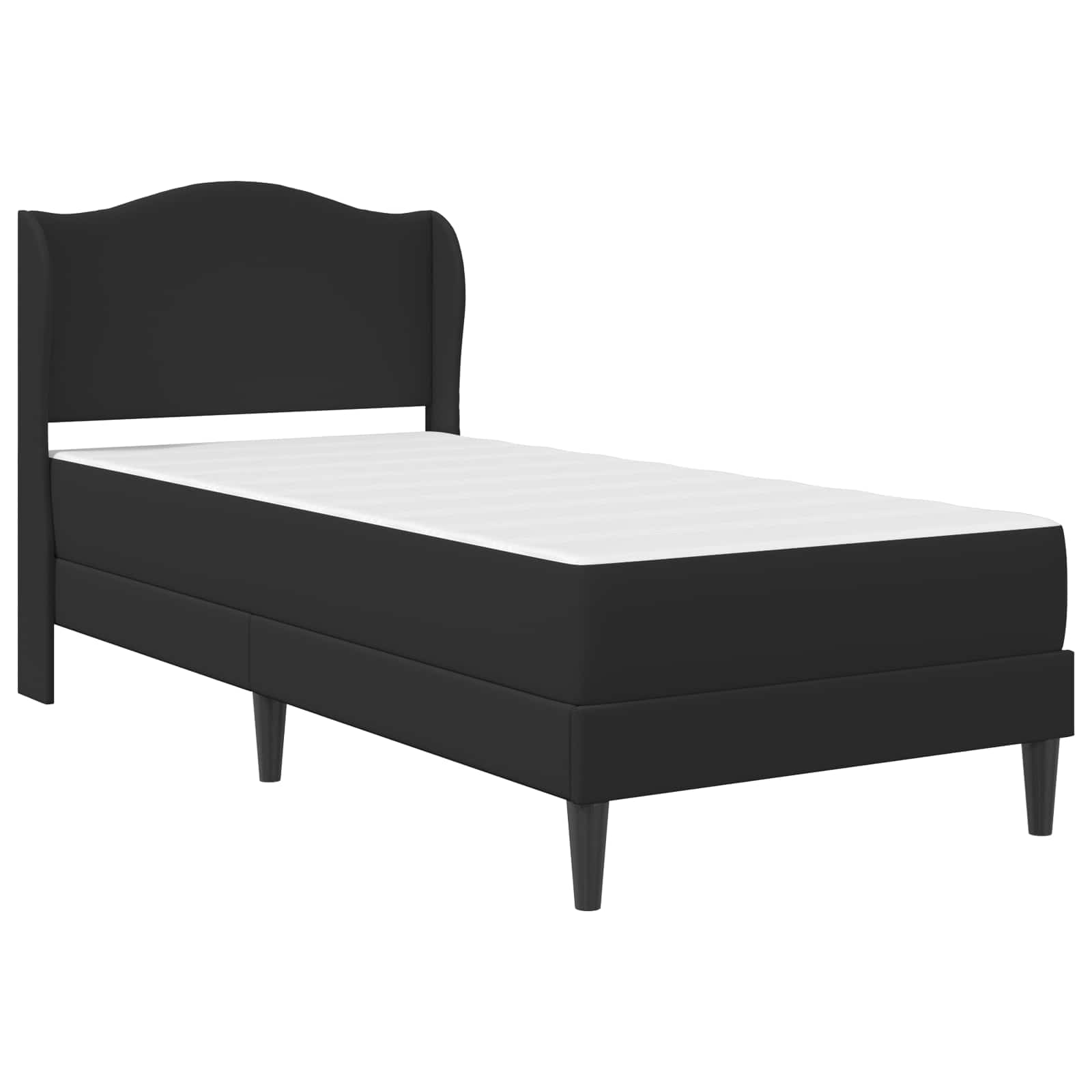 Struttura del letto con testiera Nero 100 x 200 cm Similpelle | homemem39