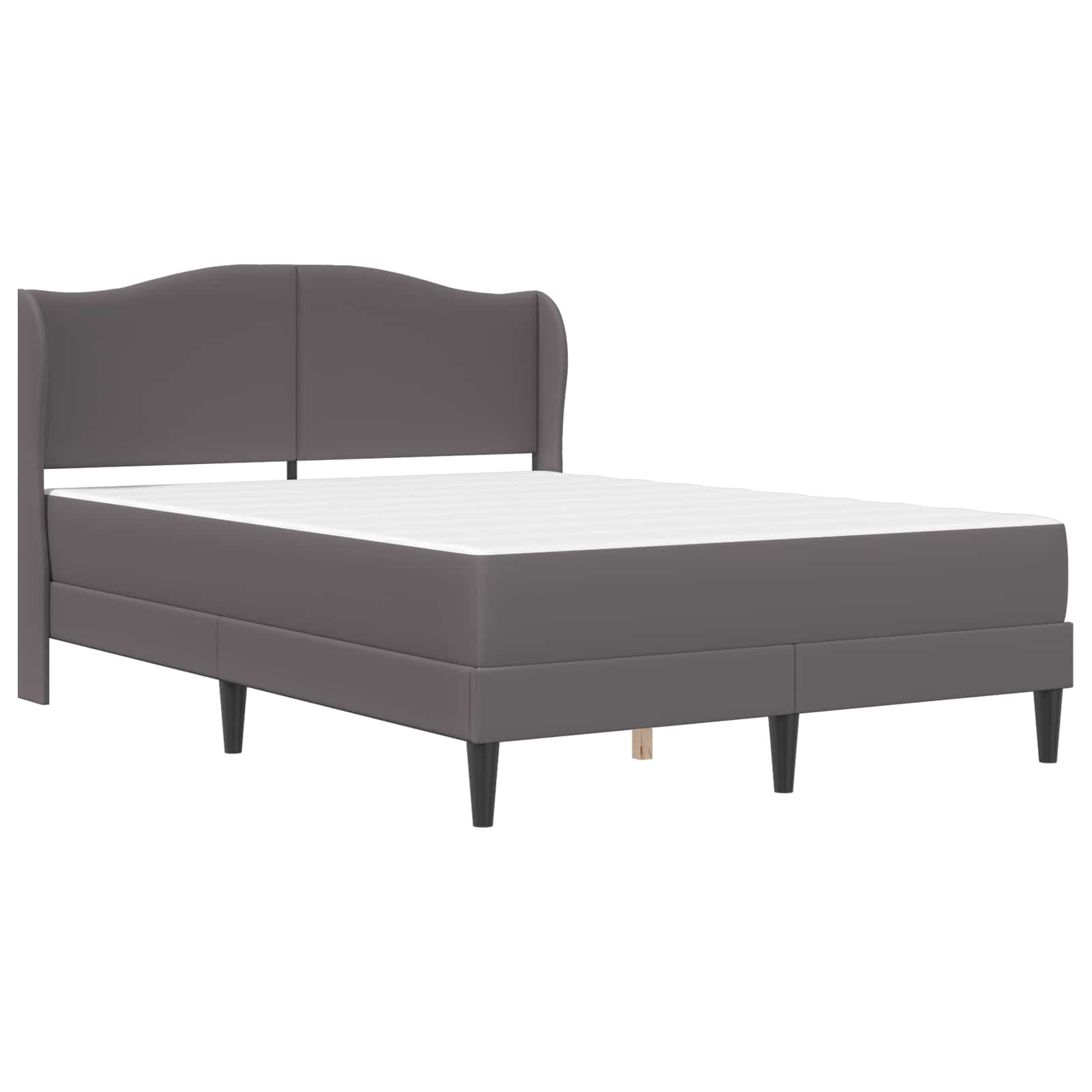 Struttura del letto con testiera Grigio 120 x 190 cm Similpelle | homemem39