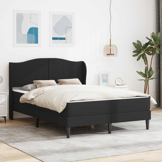 Struttura del letto con testiera Nero 120 x 190 cm Similpelle | homemem39
