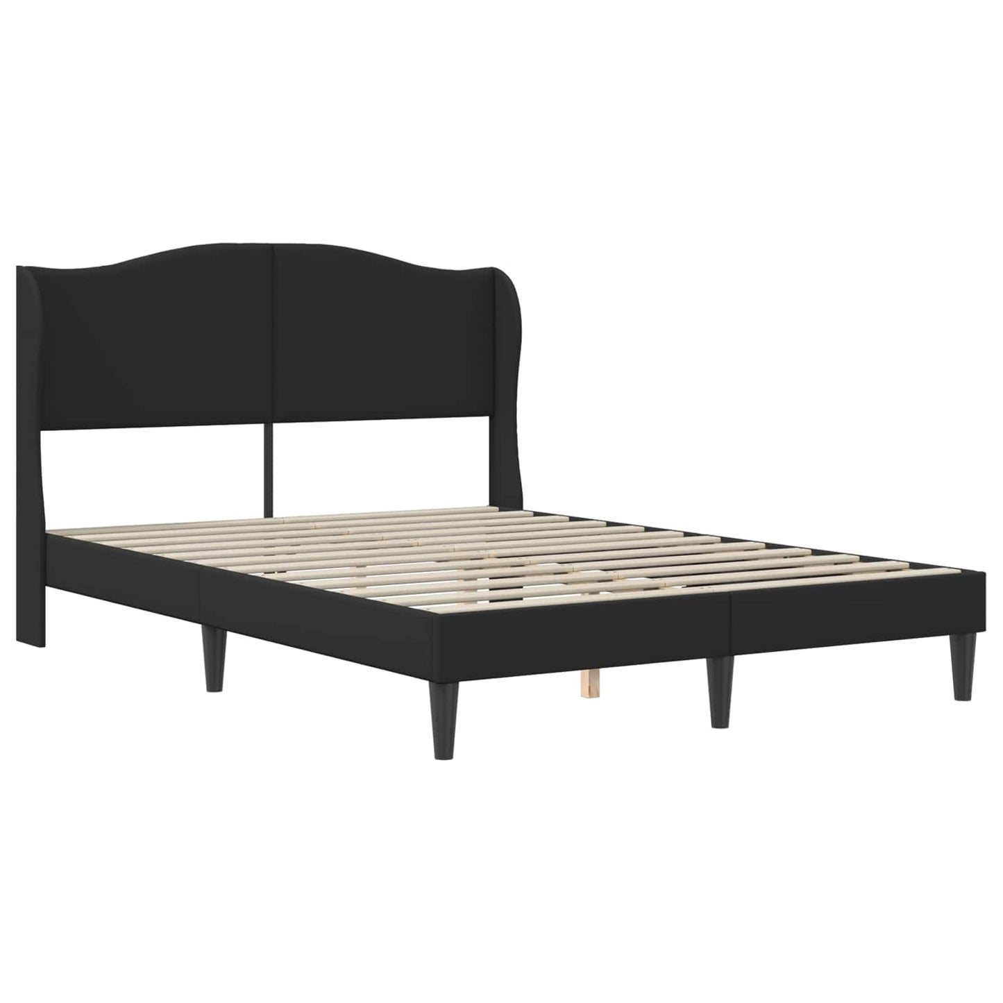 Struttura del letto con testiera Nero 120 x 190 cm Similpelle | homemem39