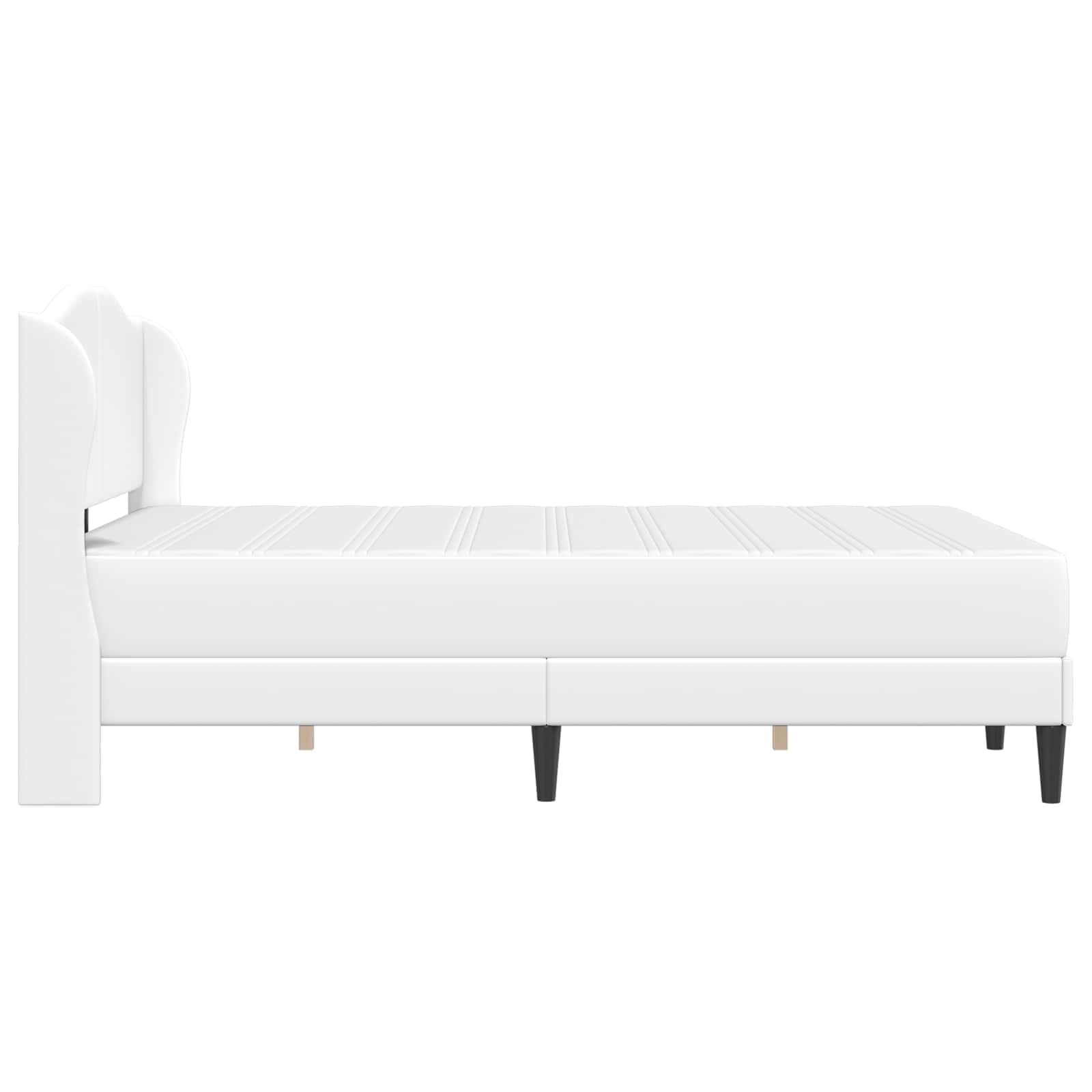 Struttura del letto con testiera Bianco 120 x 200 cm Similpelle | homemem39