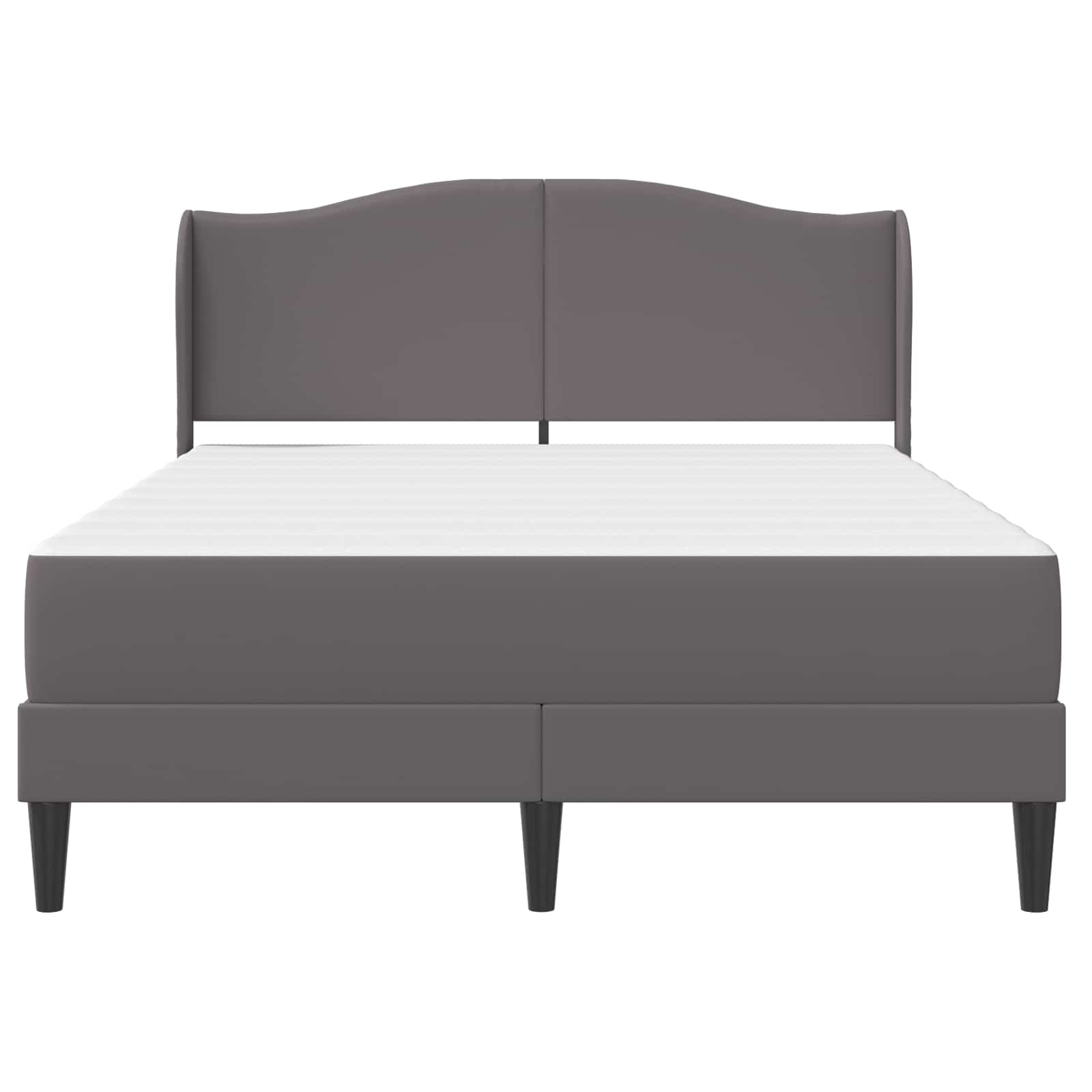 Struttura del letto con testiera Grigio 140 x 190 cm Similpelle | homemem39