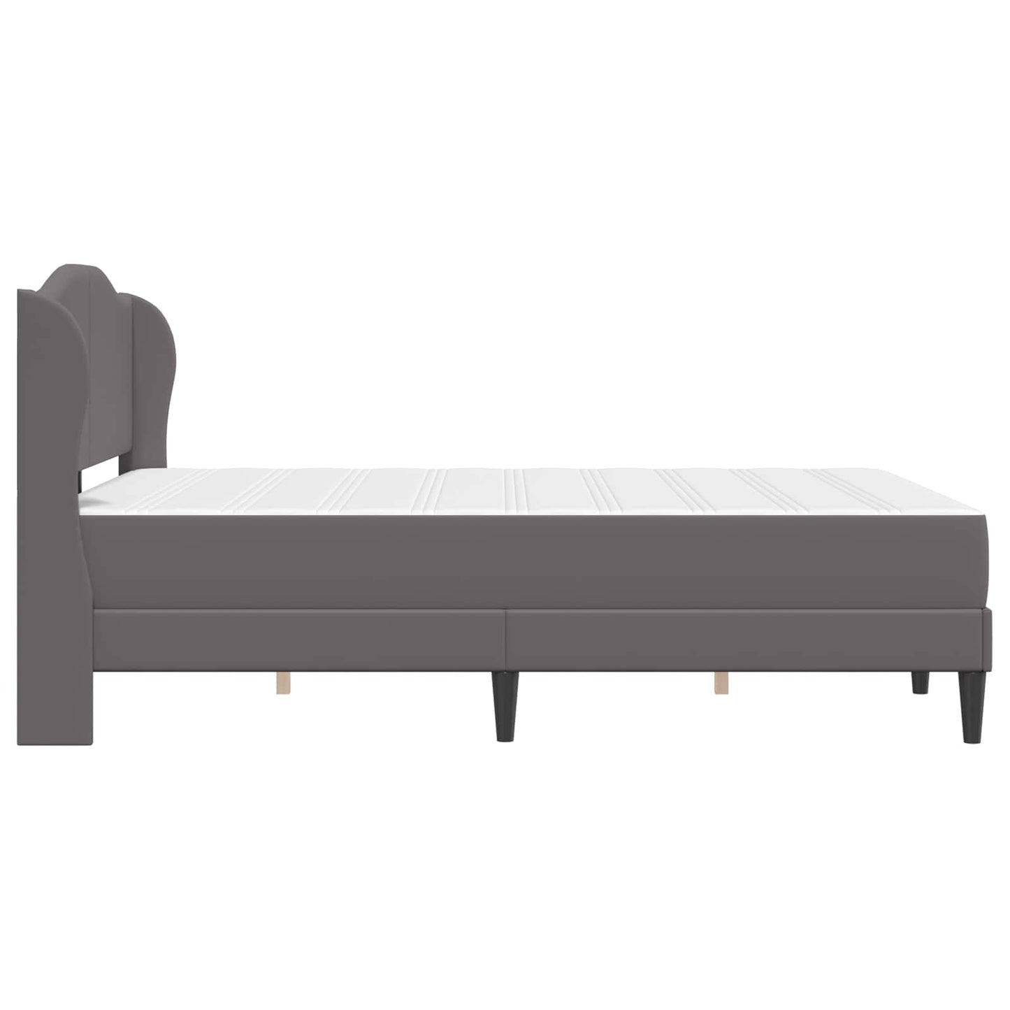 Struttura del letto con testiera Grigio 140 x 190 cm Similpelle | homemem39