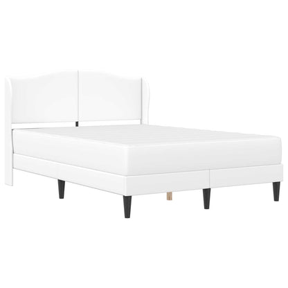 Struttura del letto con testiera Bianco 140 x 190 cm Similpelle | homemem39