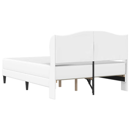 Struttura del letto con testiera Bianco 140 x 190 cm Similpelle | homemem39