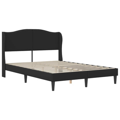 Struttura del letto con testiera Nero 140 x 200 cm Similpelle | homemem39