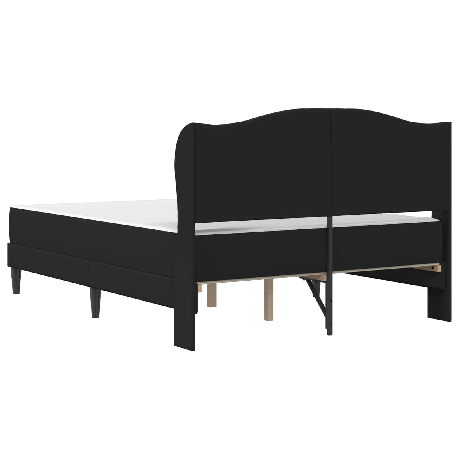 Struttura del letto con testiera Nero 140 x 200 cm Similpelle | homemem39