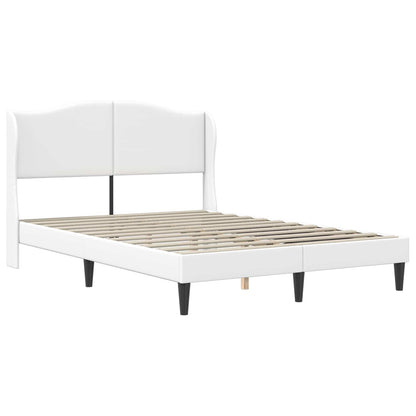 Struttura del letto con testiera Bianco 140 x 200 cm Similpelle | homemem39