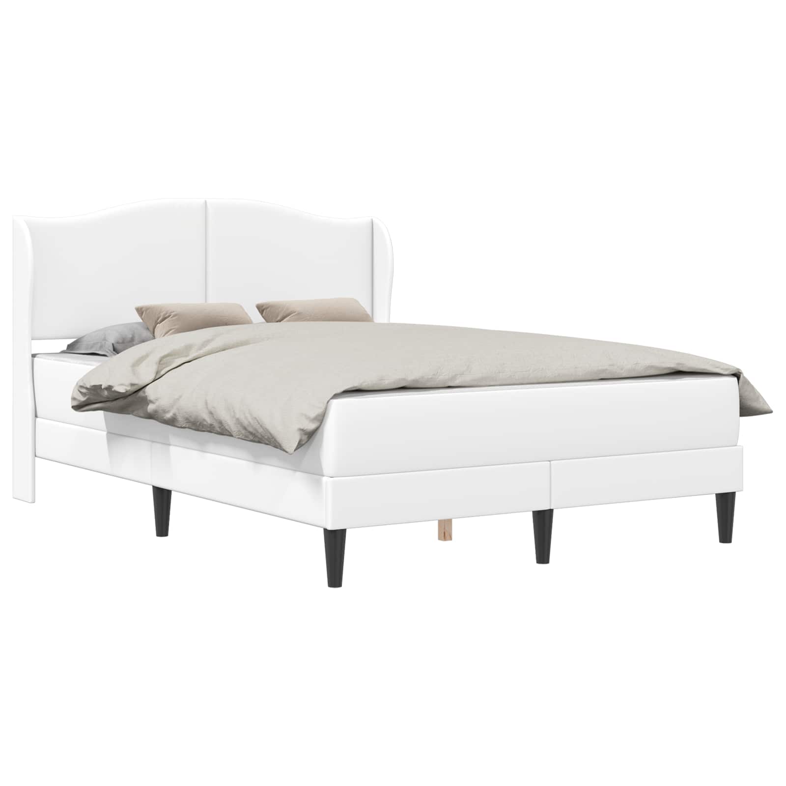 Struttura del letto con testiera Bianco 160 x 200 cm Similpelle | homemem39