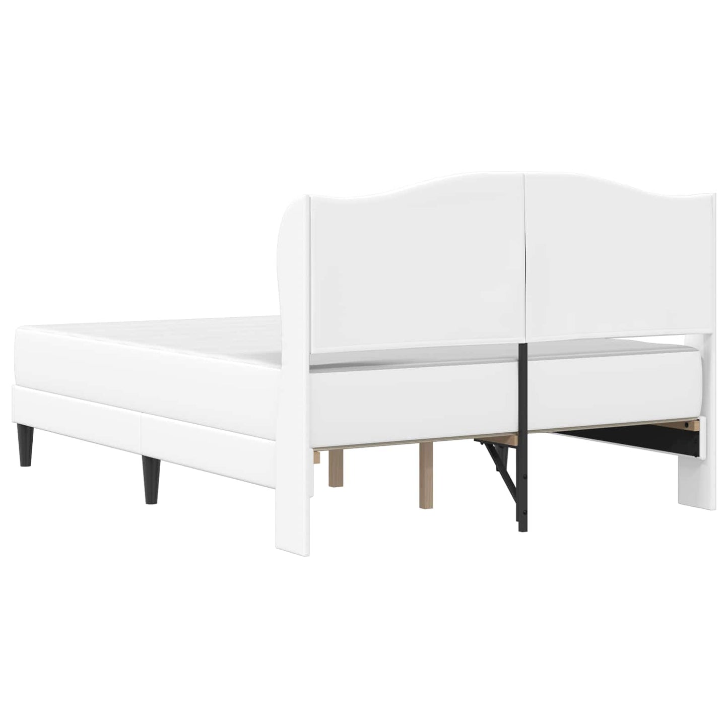Struttura del letto con testiera Bianco 160 x 200 cm Similpelle | homemem39