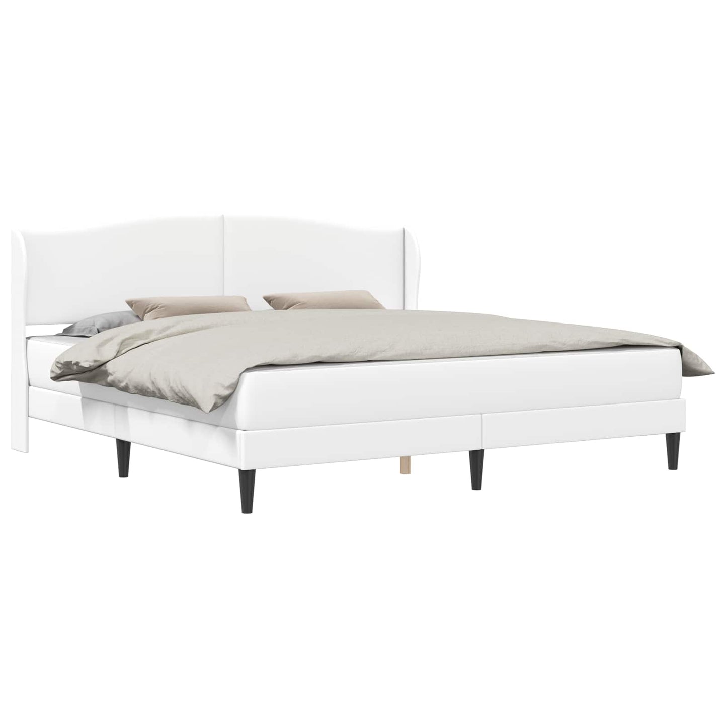 Struttura del letto con testiera Bianco 180 x 200 cm Similpelle | homemem39
