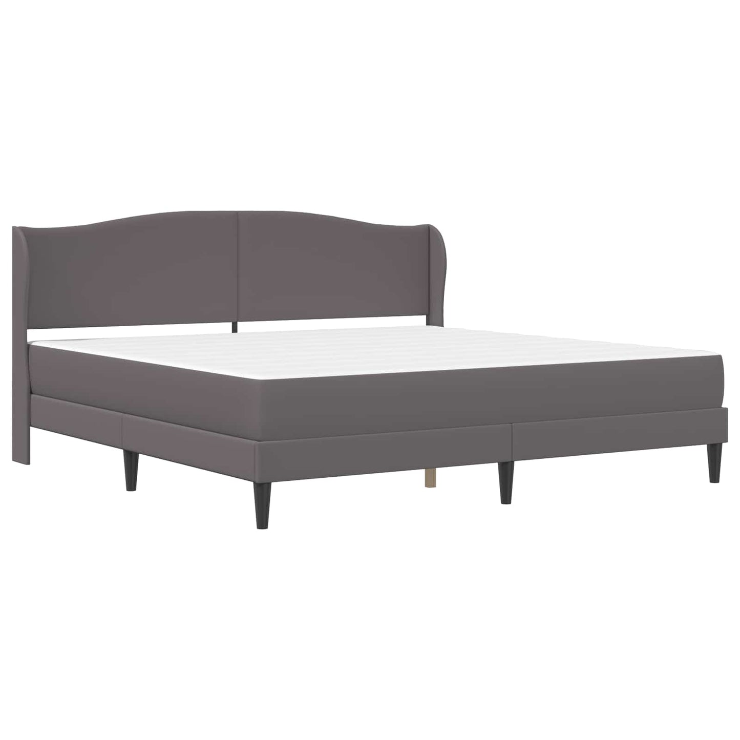 Struttura del letto con testiera Grigio 200 x 200 cm Similpelle | homemem39