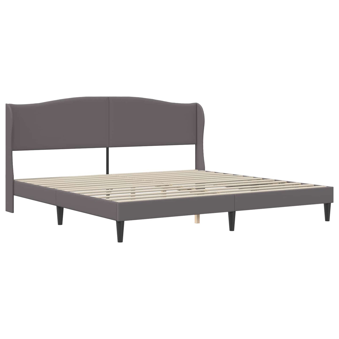 Struttura del letto con testiera Grigio 200 x 200 cm Similpelle | homemem39