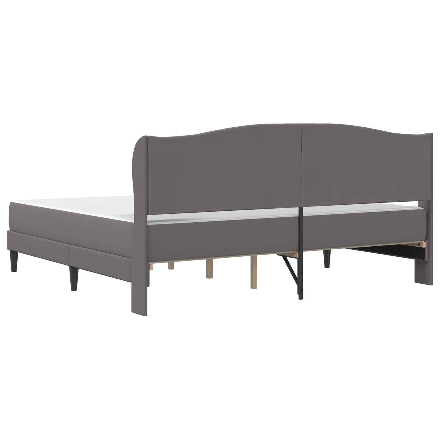 Struttura del letto con testiera Grigio 200 x 200 cm Similpelle | homemem39
