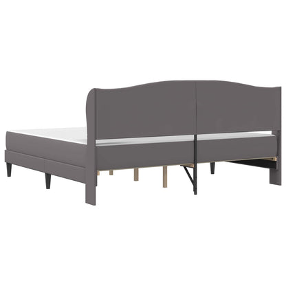 Struttura del letto con testiera Grigio 200 x 200 cm Similpelle | homemem39