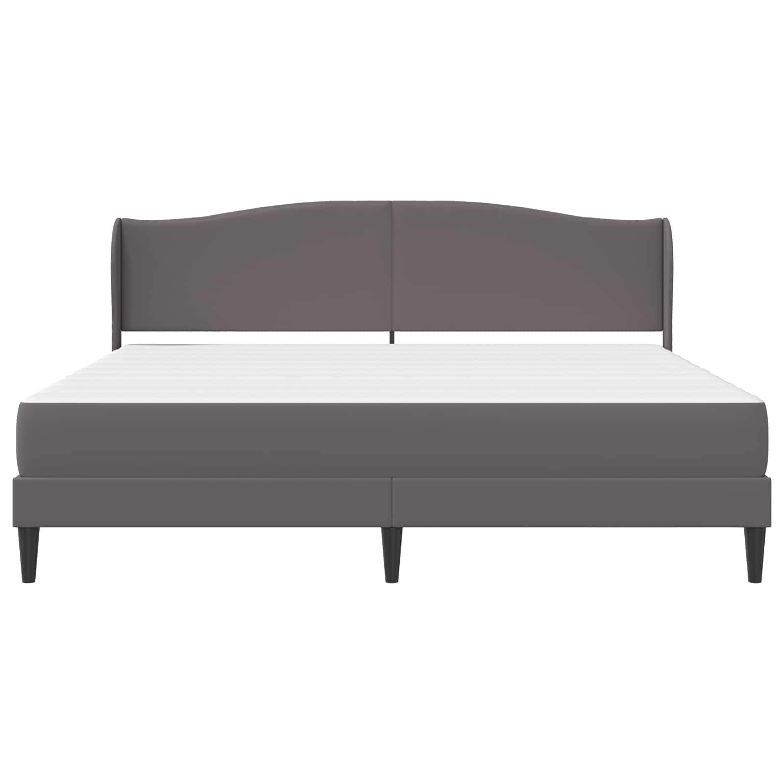 Struttura del letto con testiera Grigio 200 x 200 cm Similpelle | homemem39