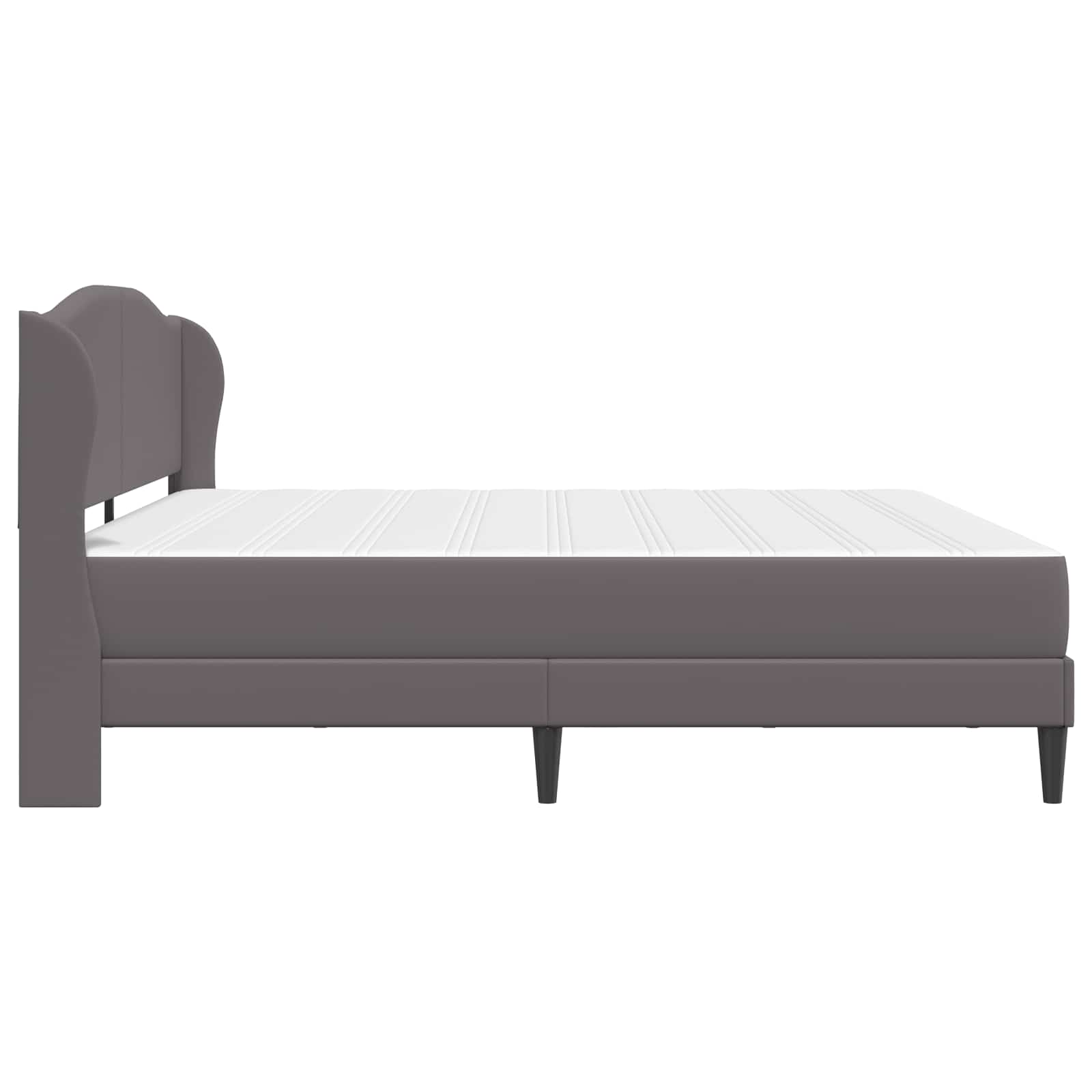 Struttura del letto con testiera Grigio 200 x 200 cm Similpelle | homemem39