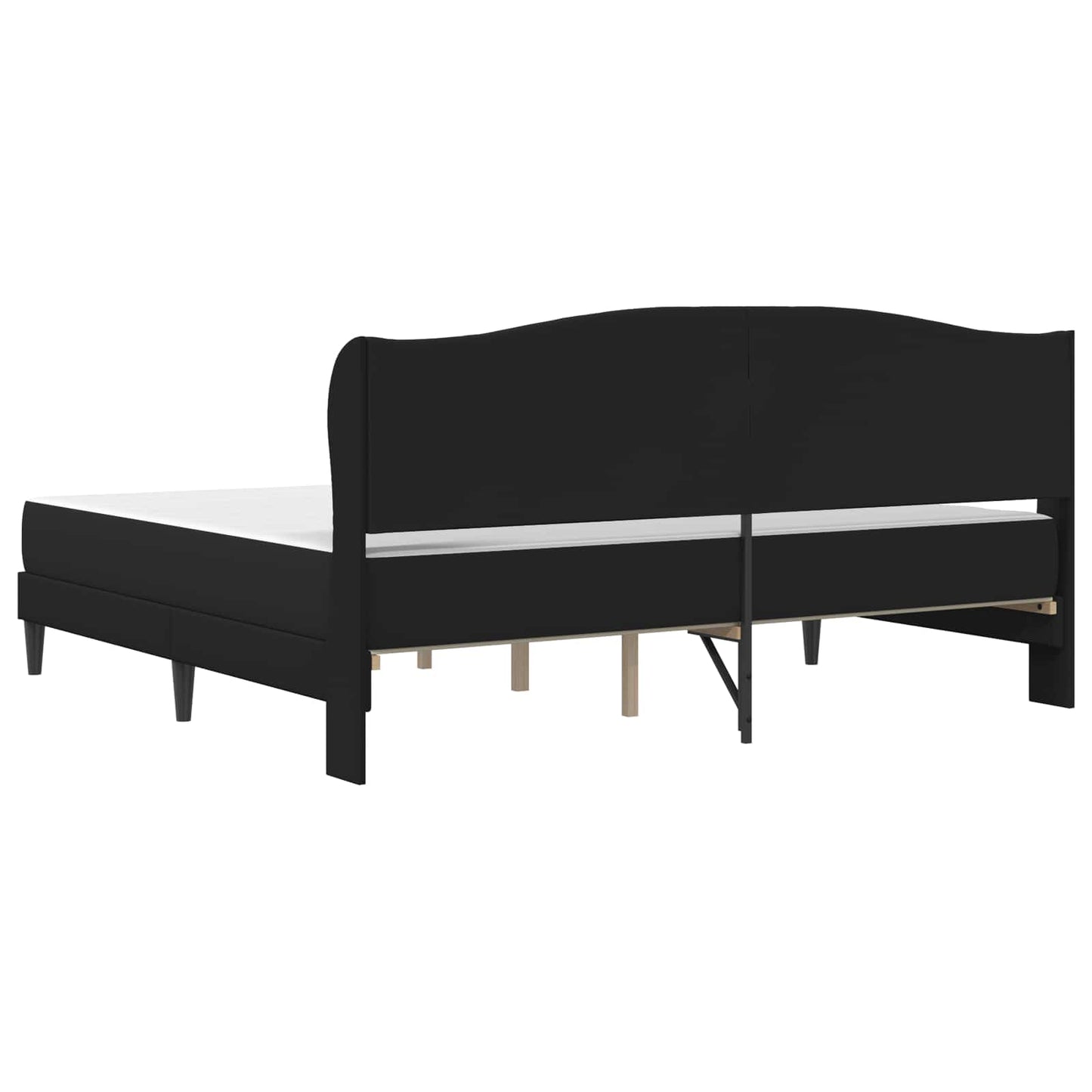 Struttura del letto con testiera Nero 200 x 200 cm Similpelle | homemem39