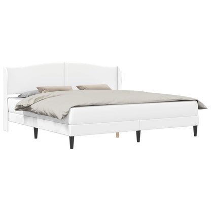 Struttura del letto con testiera Bianco 200 x 200 cm Similpelle | homemem39