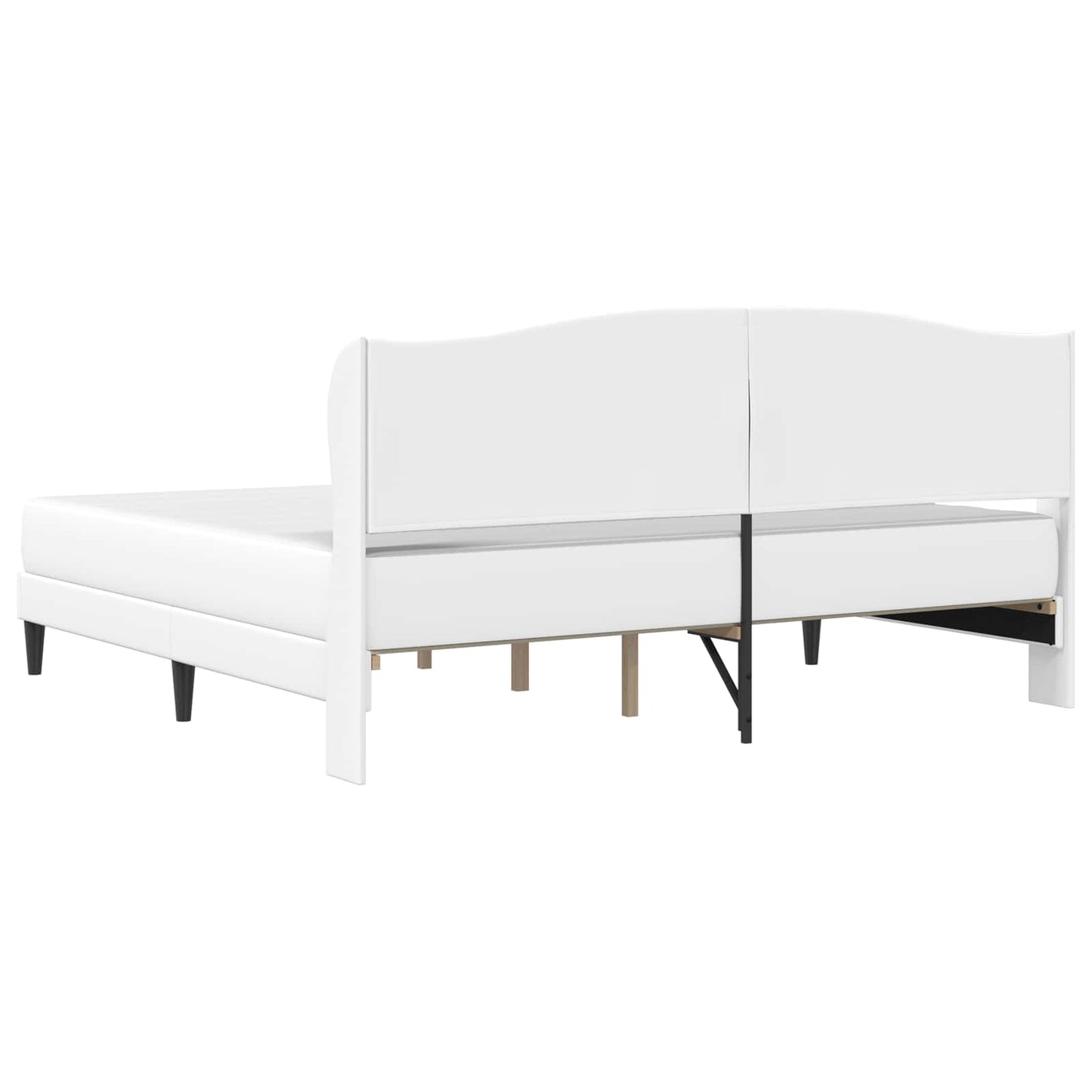 Struttura del letto con testiera Bianco 200 x 200 cm Similpelle | homemem39