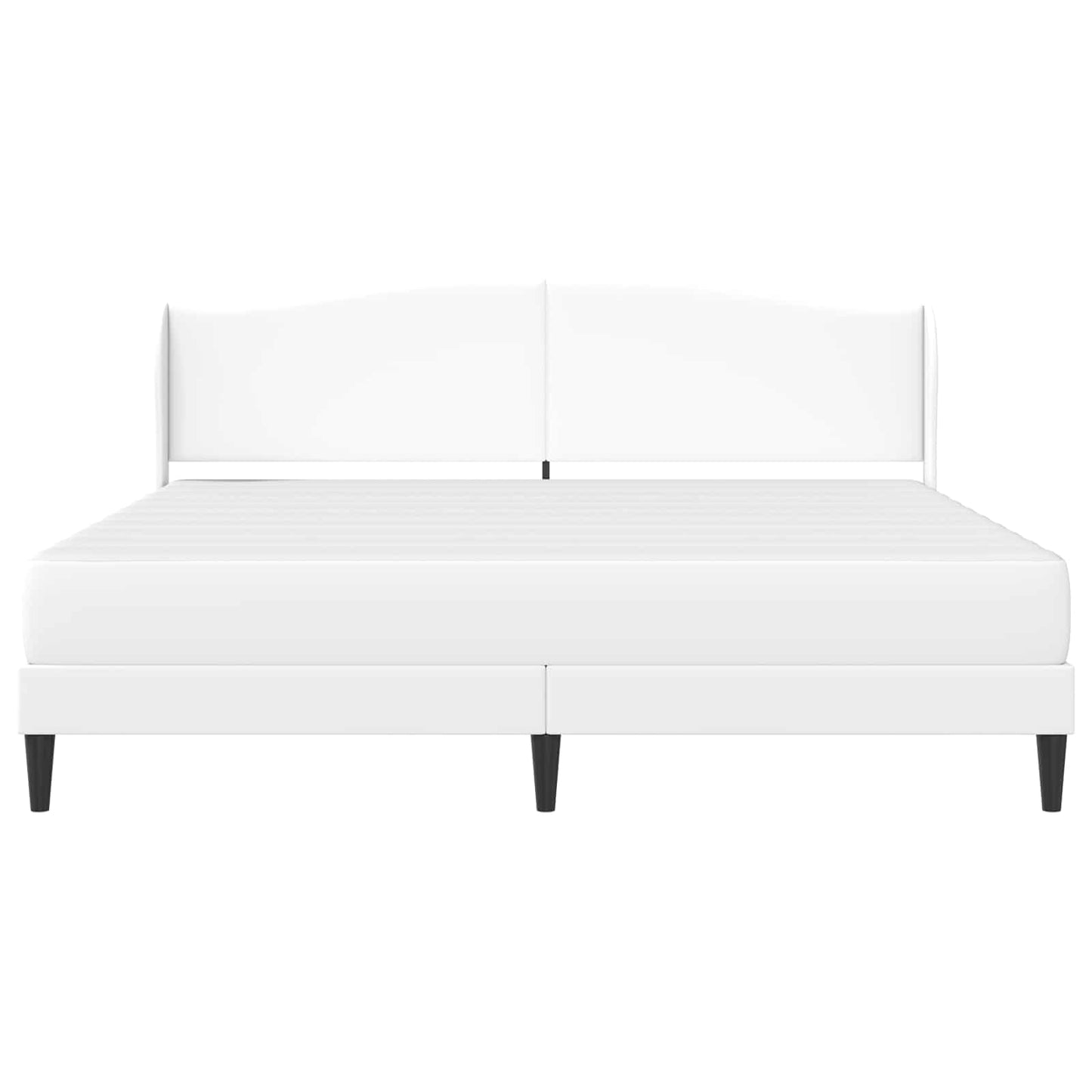 Struttura del letto con testiera Bianco 200 x 200 cm Similpelle | homemem39