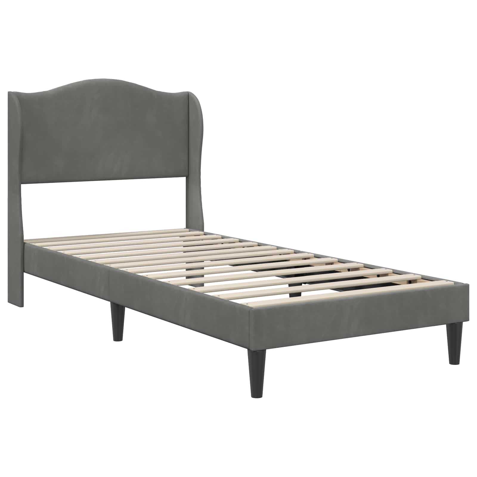 Struttura del letto Grigio Scuro 80 x 200 cm Velluto | homemem39