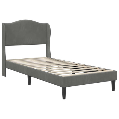Struttura del letto Grigio Scuro 80 x 200 cm Velluto | homemem39