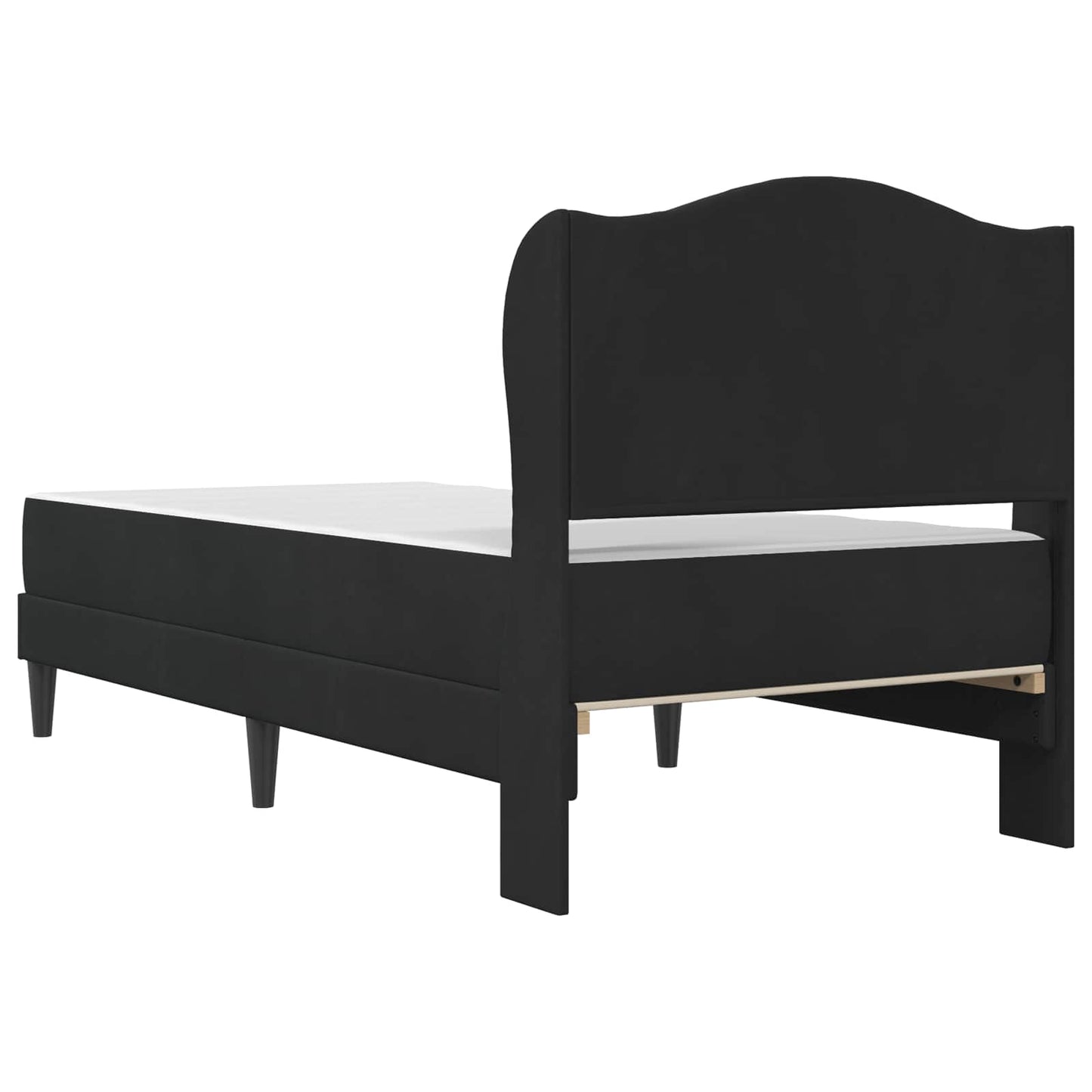 Struttura del letto con testiera Nero 80 x 200 cm Velluto