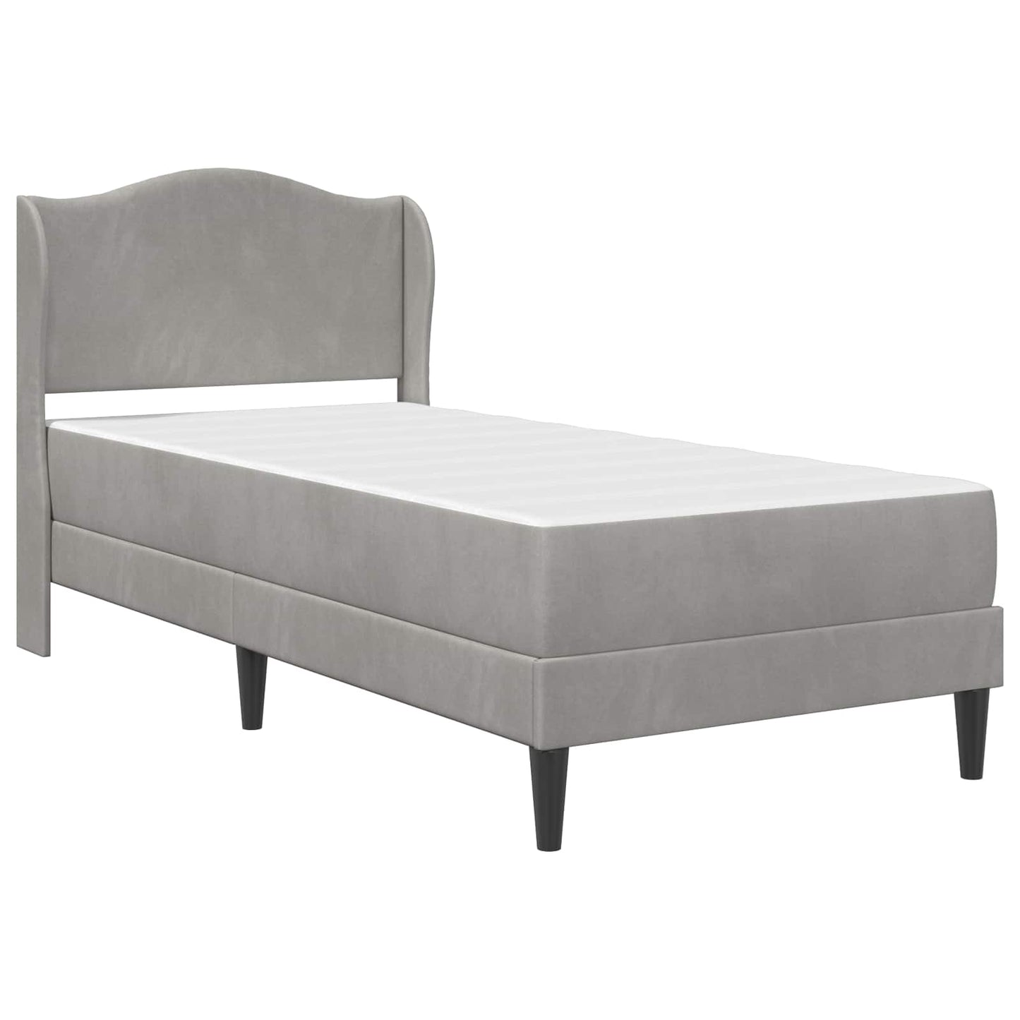 Struttura del letto 2 pcs Grigio Chiaro 90 x 190 cm Velluto | homemem39
